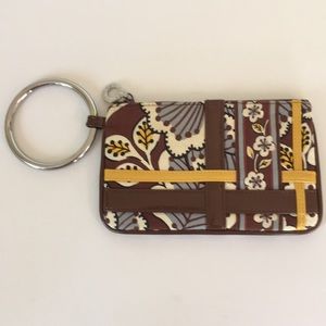 Vera Bradley Small Brown Patterned Bag, Big Ring